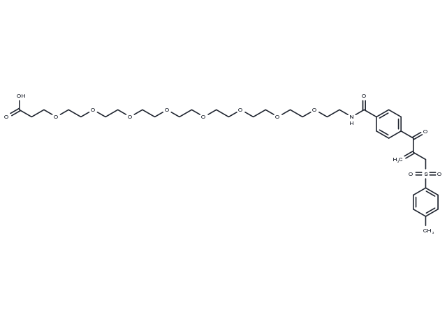 Active-mono-sulfone-PEG8-acid Chemical Structure