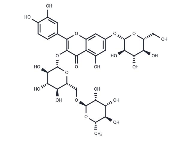 Quercetin 3-rutinoside 7-glucoside (Morkotin A) Chemical Structure