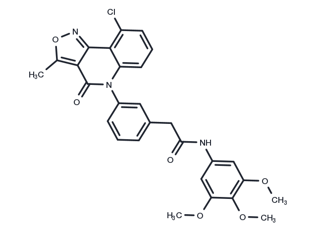 TargetMol Chemical Structure 3-(9-Chloro-3-methyl-4-oxoisoxazolo[4,3-c]quinolin-5(4H)-yl)-N-(3,4,5-trimethoxyphenyl)benzeneacetamide