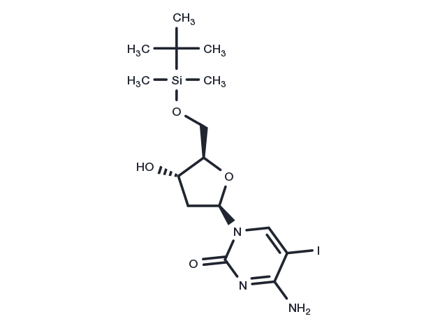 5'-O-(Tert-butyldimethylsilyl)-5-iodo-2'-deoxycytidine Chemical Structure