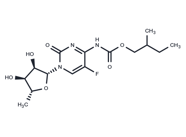 5’-Deoxy-5-fluoro-N4-[(2-methylbutoxy)carbonyl]cytidine Chemical Structure