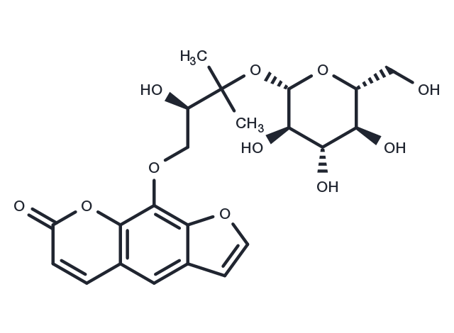 Heraclenol 3'-O-beta-D-glucopyranoside Chemical Structure