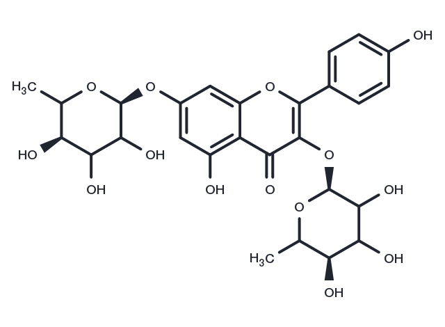 Kaempferitrin (Lespidin; Kaempferol 3,7-dirhamnoside) Chemical Structure