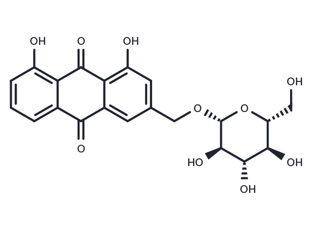 TargetMol Chemical Structure Aloe-emodin-3-(hydroxymethyl)-O-β-D-glucopyranoside