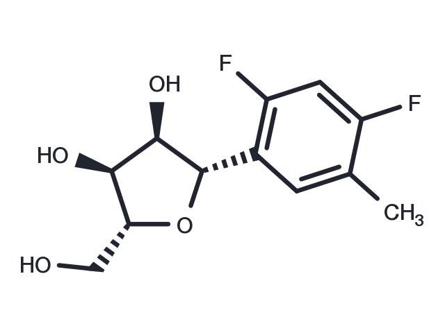 (1S)-1,4-Anhydro-1-C-(2,4-difluoro-5-methylphenyl)-D-ribitol Chemical Structure