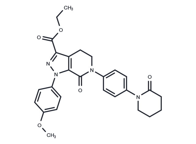 Ethyl 1-(4-methoxyphenyl)-7-oxo-6-(4-(2-oxopiperidin-1-yl)phenyl)-4,5,6,7-tetrahydro-1H-pyrazolo[3,4-c]pyridine-3-carboxylate Chemical Structure