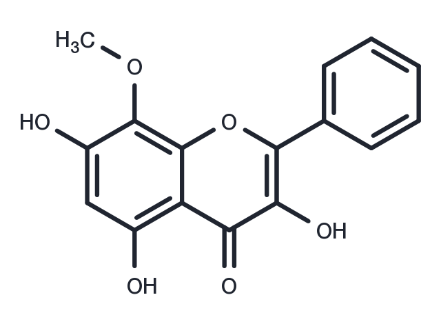 3,5,7-Trihydroxy-8-methoxyflavone Chemical Structure
