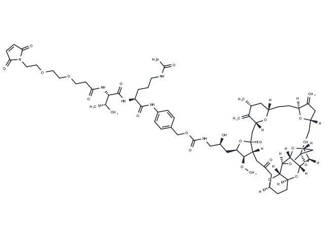 Mal-PEG2-VCP-Eribulin Chemical Structure