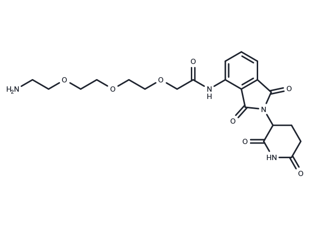Pomalidomide-amino-PEG3-NH2 Chemical Structure