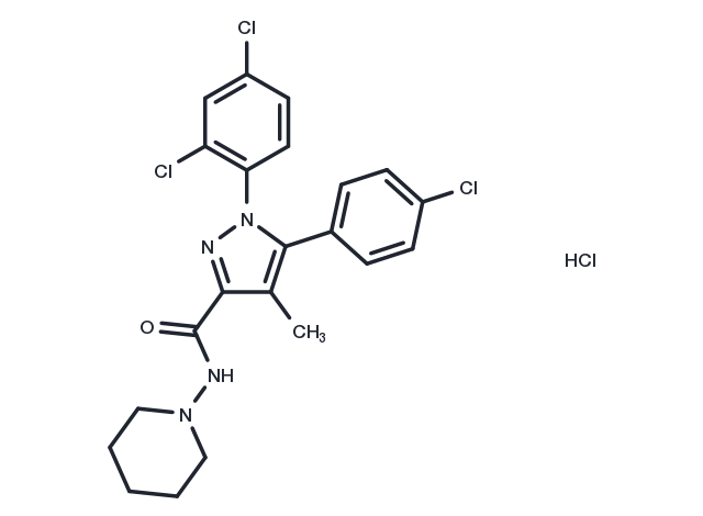 Rimonabant hydrochloride Chemical Structure