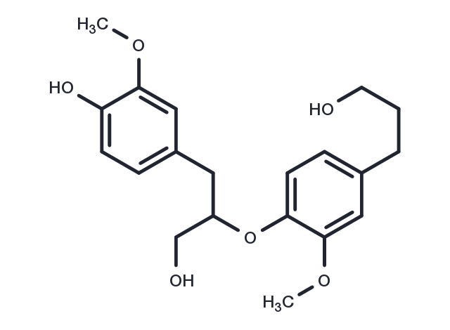TargetMol Chemical Structure 4,9,9'-Trihydroxy-3,3'-dimethoxy-8,4'-oxyneolignan