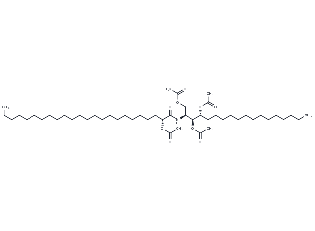 TargetMol Chemical Structure 2-2'-(Hydroxytetracosanoylamino)-octadecane-1,3,4-triol tetraacetate