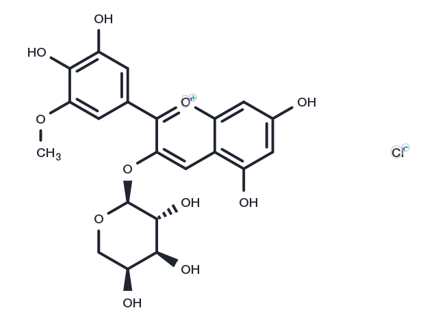 Petunidin-3-O-arabinoside chloride Chemical Structure