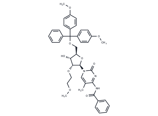 N4-Benzoyl-5’-O-(4,4’-dimethoxytrityl)-2’-O-(2-methoxyethyl)-5-methylcytidine Chemical Structure