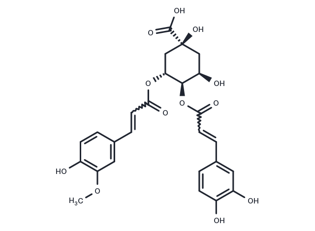 3-Feruloyl-4-caffeoylquinic acid Chemical Structure