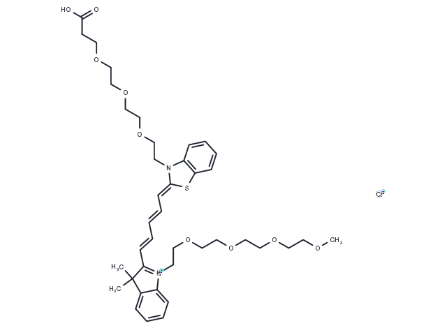N-(m-PEG4)-3,3-Dimethyl-3H-indole-N'-(acid-PEG3)-benzothiazole Chemical Structure