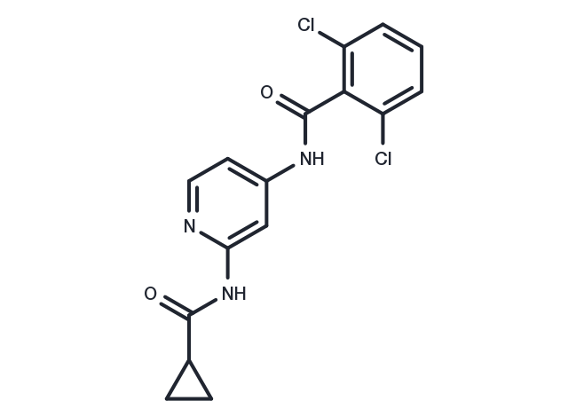 TargetMol Chemical Structure 2,6-Dichloro-N-(2-(cyclopropanecarboxamido)pyridin-4-yl)benzamide