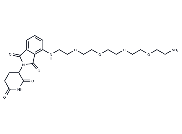 Pomalidomide-PEG4-C2-NH2 Chemical Structure