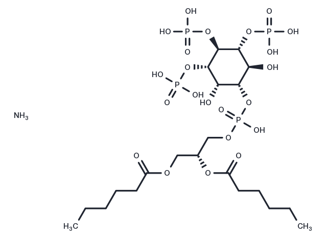 PtdIns-(3,4,5)-P3 (1,2-dihexanoyl) (ammonium salt) Chemical Structure