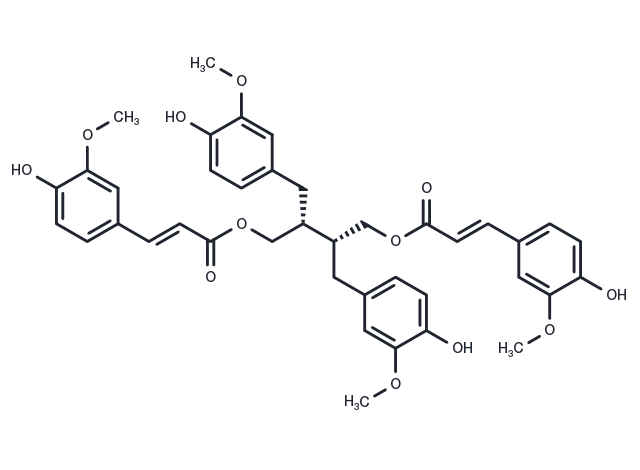 9,9'-Di-O-(E)-feruloylsecoisolariciresinol Chemical Structure