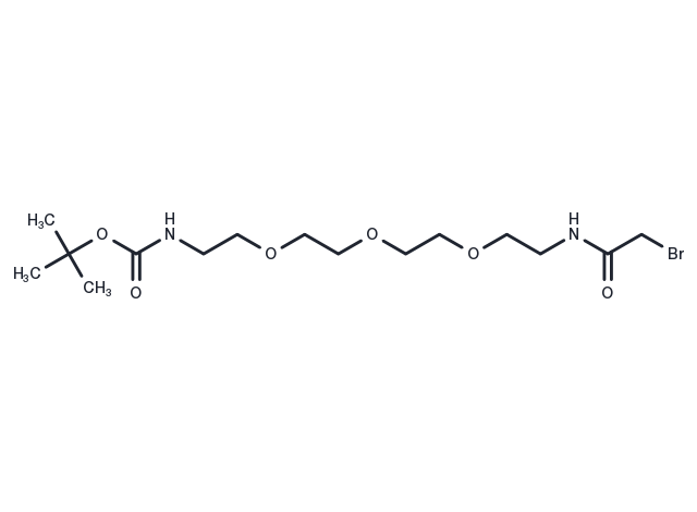 Bromoacetamido-PEG3-NH-Boc Chemical Structure