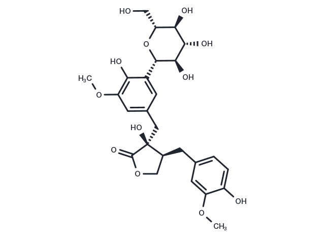 TargetMol Chemical Structure Nortrachelogenin-5'-C-beta-glucoside