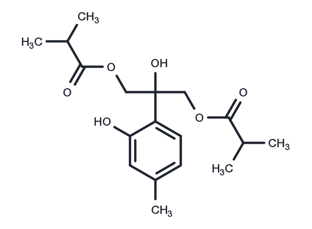 8-Hydroxy-9,10-diisobutyryloxythymol Chemical Structure