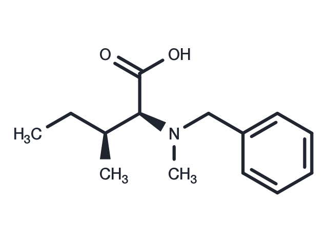 (2S,3S)-2-(Benzyl(methyl)amino)-3-methylpentanoic acid Chemical Structure