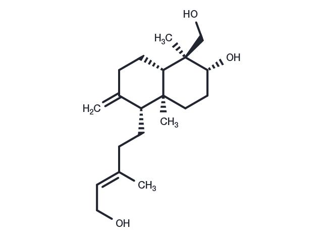 ent-Labda-8(17),13E-diene-3beta,15,18-triol Chemical Structure