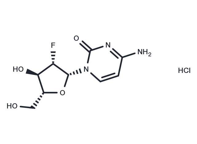 TargetMol Chemical Structure 2’-Deoxy-2’-fluoro-β-D-arabinocytidine hydrochloride