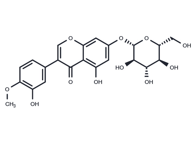Pratensein-7-O-β-D-glucopyranoside Chemical Structure