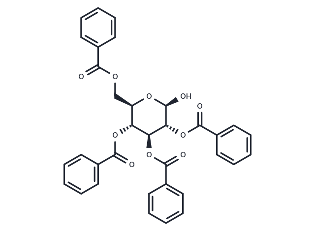 2,3,4,6-Tetra-O-benzoyl-β-D-glucopyranose Chemical Structure