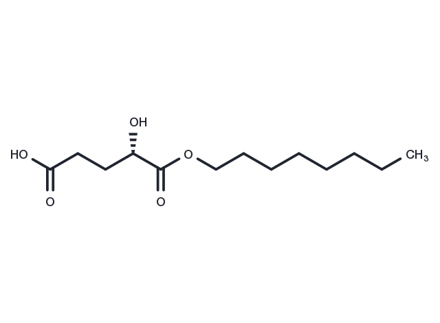(2S)-Octyl-α-hydroxyglutarate Chemical Structure