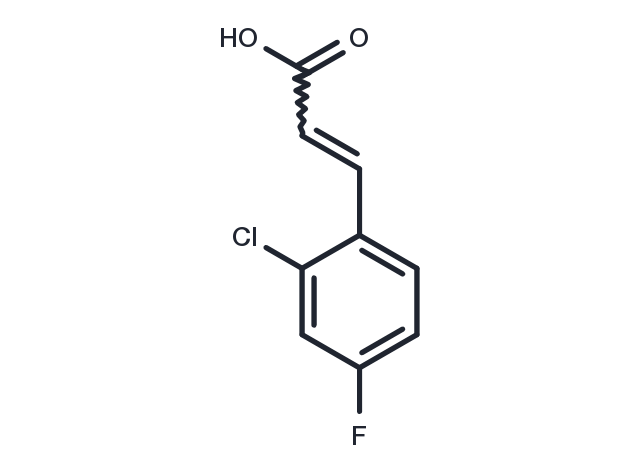 2-Chloro-4-fluorocinnamic acid Chemical Structure