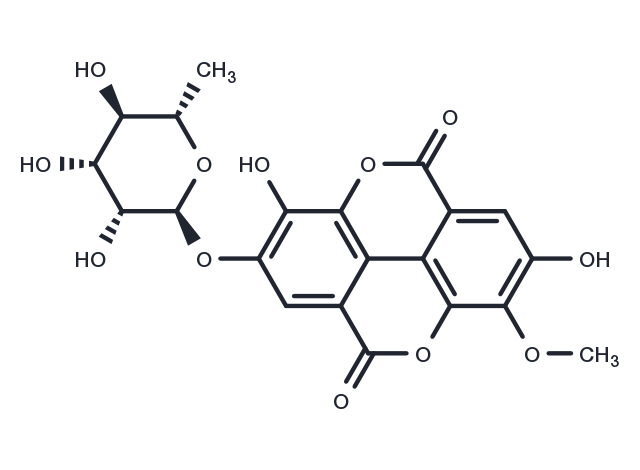 TargetMol Chemical Structure 3-O-methylellagic acid 4'-O-alpha-L-rhamnopyranoside