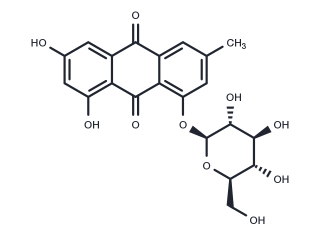 TargetMol Chemical Structure Emodin-1-O-β-D-glucopyranoside