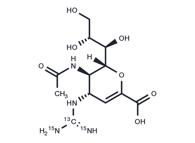 Zanamivir-13C,15N2 Chemical Structure