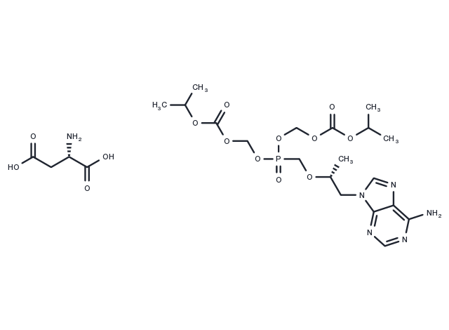 Tenofovir disoproxil aspartate Chemical Structure