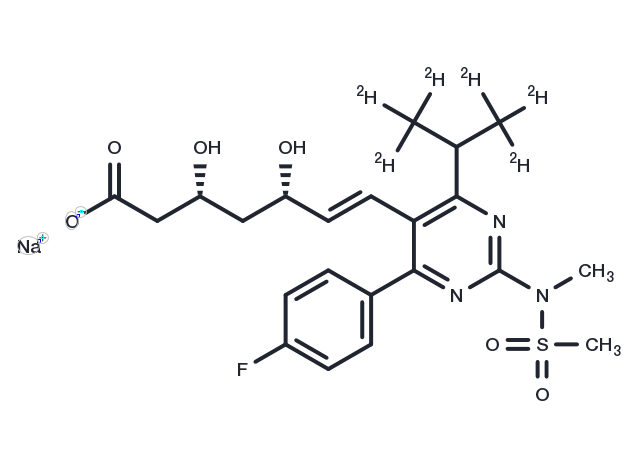 Rosuvastatin D6 Sodium Chemical Structure