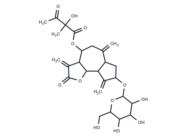 8beta-(2-Hydroxy-2-methyl-3-oxobutyryloxy)glucozaluzanin C Chemical Structure