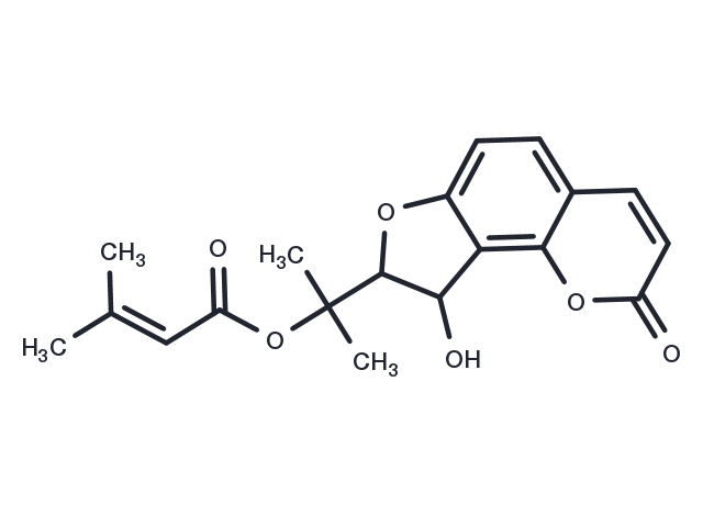 9-Hydroxy-O-senecioyl-8,9-dihydrooroselol Chemical Structure