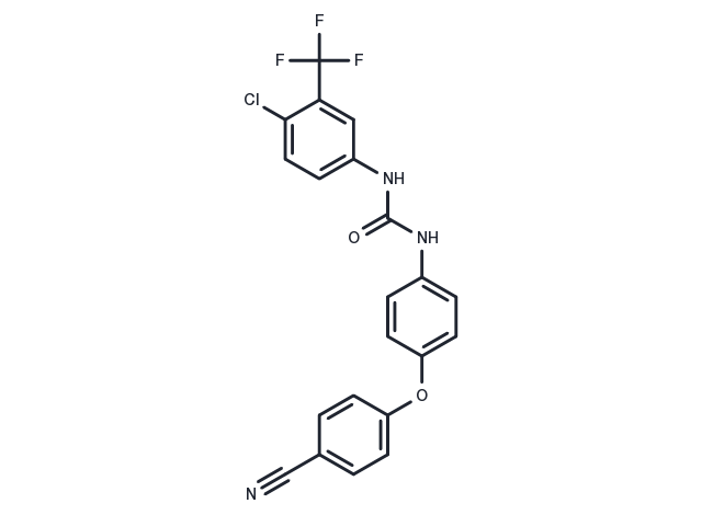 1-(4-Chloro-3-(trifluoromethyl)phenyl)-3-(4-(4-cyanophenoxy)phenyl)urea Chemical Structure