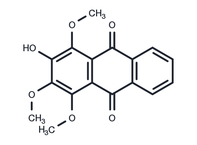 2-Hydroxy-1,3,4-trimethoxyanthraquinone Chemical Structure