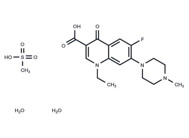 TargetMol Chemical Structure Pefloxacin Mesylate Dihydrate