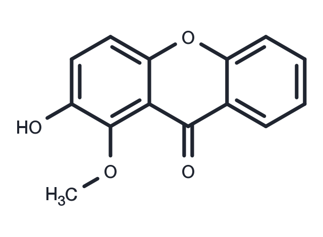 2-Hydroxy-1-methoxyxanthone Chemical Structure