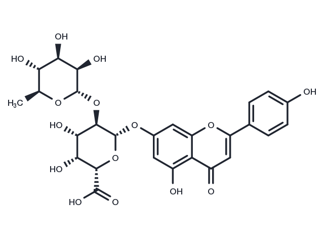 Apigenin 7-[rhamnosyl-(1->2)-galacturonide] Chemical Structure