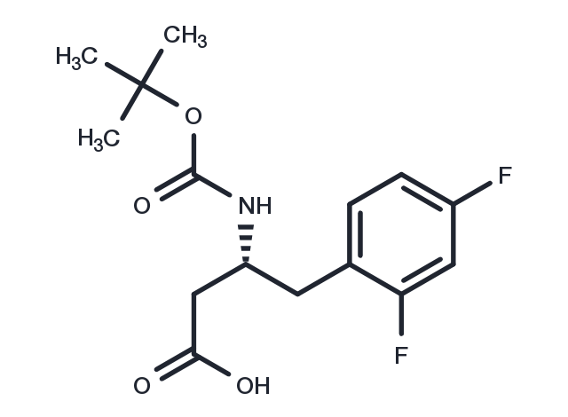 (R)-3-((tert-Butoxycarbonyl)amino)-4-(2,4-difluorophenyl)butanoic acid Chemical Structure