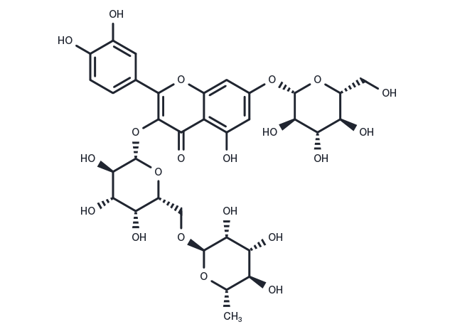 Quercetin 3-O-robinoside-7-O-glucoside Chemical Structure