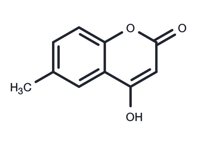 4-Hydroxy-6-methylcoumarin Chemical Structure