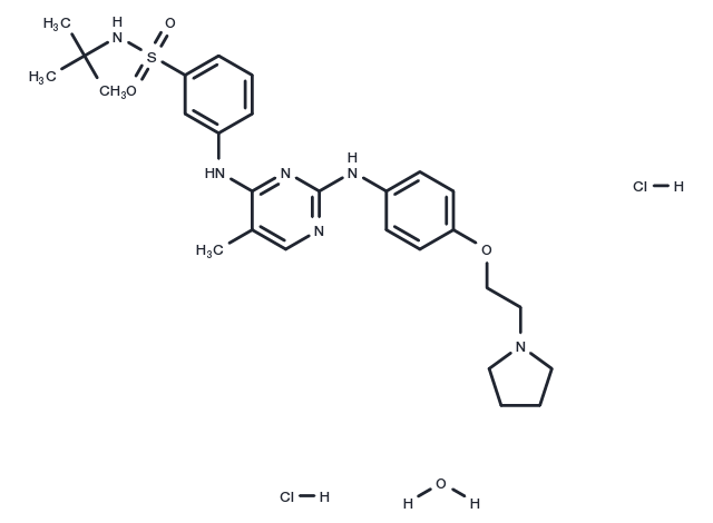 TargetMol Chemical Structure Fedratinib hydrochloride hydrate